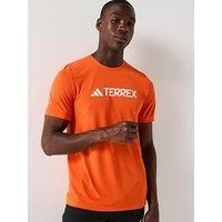 adidas Men/'s Terrex Multi Climacool Logo Tech T-Shirt, Semi Impact Orange, XL