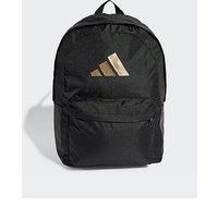 adidas Unisex CLASSIC 3BARS BACKPACK, black/gold met., One Size