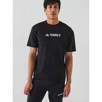 adidas Men/'s Terrex Classic Logo T-Shirt, Black, S