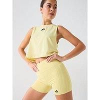 adidas Power 3-Stripes Boxy Tank Top, Recycled Polyester, Yellow