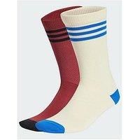 Adidas Originals Knee Sock 2 Pairs - White/Red