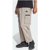 adidas City Escape Lightweight Cargo Tracksuit Bottoms, Recycled Polyester, Beige