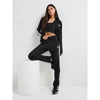 adidas Women/'s ESSENTIALS 3-STRIPES TRACKSUIT, Black, S
