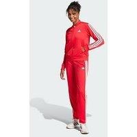 Adidas Womens Essentials Jumpsuit 3-Stripes Red Code JD2684