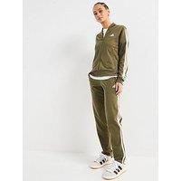 adidas Women/'s ESSENTIALS 3-STRIPES TRACKSUIT, Olive Strata, M