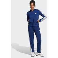 adidas Women/'s ESSENTIALS 3-STRIPES TRACKSUIT, Dark Blue, M