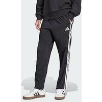 adidas Men/'s Essential Three Stripes Stanford Pant Open Hem, Black/White, M