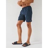 adidas Men/'s Solid CLX Classic-Length Swim Shorts, Aurora Ink/Black, S