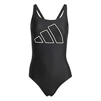 adidas Female Big Bars X Back Swimsuit 26 Black/White