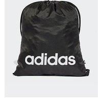 adidas Unisex Linear Gymsack, Black/White, One Size