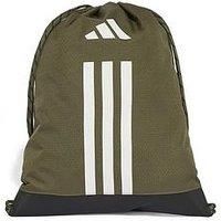 adidas Unisex ADIDAS Training Gymsack, Olive Strata/White, One Size