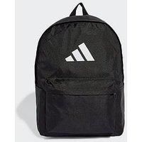 adidas Unisex CLASSIC THREE STRIPES BACKPACK BACK TO SCHOOL, Black/White, One Size
