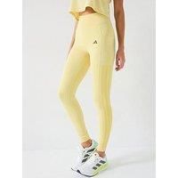 adidas Optime 3-Stripes Full-Length Leggings, Recycled Polyester, Yellow