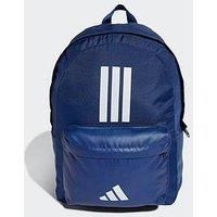 adidas Unisex CLASSIC THREE STRIPES BACKPACK BACK TO SCHOOL, Dark Blue/White, One Size