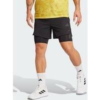 adidas 2-in-1 Power Shorts, Recycled Polyester, Black