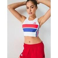 Adidas Womens Running Adizero Crop Top - White