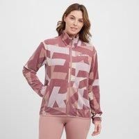 adidas Women/'s Terrex Multi Printed Full Zip Fleece Jacket, Wonder Beige/Burgundy, L