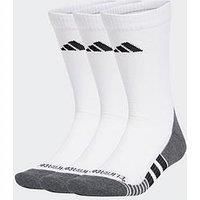adidas Unisex PERFORMANCE CLIMACOOL CUSHIONED CREW 3P, White/Black, 2.5-4