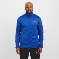 adidas Terrex Xperior ClimaWarm Light Fleece Mens Walking Jacket Blue Running