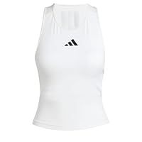 adidas Power 3-Stripes Racerback Bra Tank Top, Recycled Polyester, White