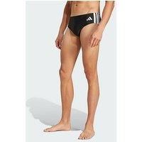 adidas Men/'s 3 Stripes Swim Trunks, Black/White, XS
