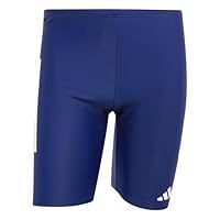 adidas Men/'s 3 Stripes Swim Jammers 8 INCH, Dark Blue/White, M