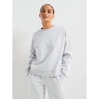 Adidas Sportswear Womens Essentials 3-Stripes Fleece Sweatshirt - Grey