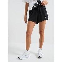 adidas Women/'s Essentials Small Logo French Terry Cargo Shorts, Black/White, XL