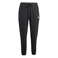 adidas Female Essentials 3-Stripes French Terry Cuffed Pants (Plus Size) XL (Plus Size) Black/White