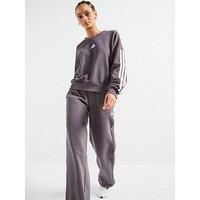 Adidas Sportswear Womens Essentials 3-Stripes French Terry Sweatshirt - Dark Grey