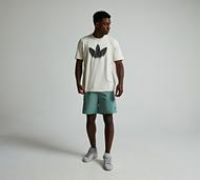 Adidas Originals Men'S Trefoil Essentials Woven Shorts - Silver Green