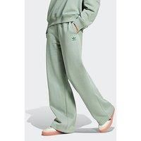 Adidas Originals Womens Wide Leg Fleece Joggers - Green