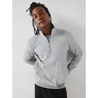 Adidas Originals Mens Trefoil Essentials 1/2 Zip - Grey