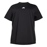 adidas Female Essentials 3-Stripes Cotton T-Shirt (Plus Size) XXL (Plus Size) Black/White