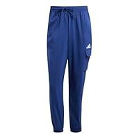 adidas Men/'s Essentials Small Logo CARGP Pant, Dark Blue/White, XL