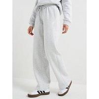 adidas Women/'s Essentials Small Logo Feel Cozy Open Hem Pants, Light Grey Heather/White, XL