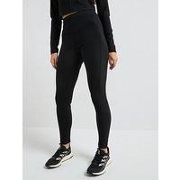 Adidas Sportswear Womens All Szn Rib High-Waist 7/8 Leggings - Black