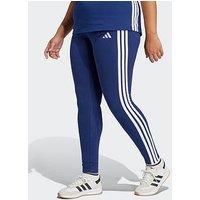 Adidas Sportswear Womens Plus Size Essentials 3-Stripes Leggings - Blue