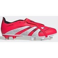adidas Unisex Predator League FOLD-Over Tongue Soft Ground Football Boots, Lucid Red/Cloud White/Core Black, 11 UK