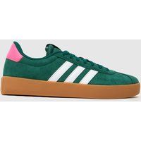 adidas Women/'s VL Court 3.0 Shoes, Collegiate Green/Cloud White/Pulse Magenta, 4 UK