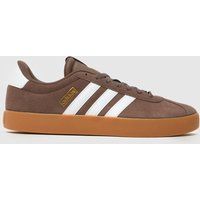 adidas Men/'s VL Court 3.0 Shoes, Earth Strata/Cloud White/Gold Metallic, 12 UK