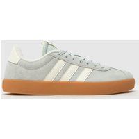 adidas Women/'s VL Court 3.0 Shoes, Wonder Silver/Off White/Gum, 3.5 UK