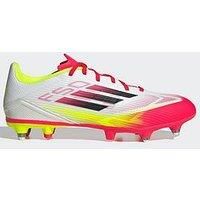 adidas Unisex F50 League Football Boots Soft Ground, Cloud White/Core Black/Solar Yellow, 6 UK