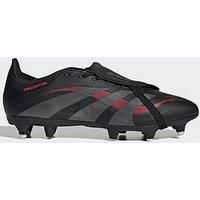 adidas Unisex Predator League FOLD-Over Tongue Soft Ground Football Boots, Core Black/Grey Four/Lucid Red, 10 UK