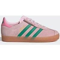 Adidas Originals Kids Unisex Gazelle Comfort Closure Elastic Lace Shoes Kids - Pink