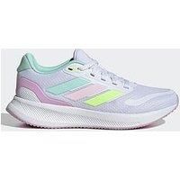 adidas RUNFALCON 5 Shoes Junior Running, Cloud White/Clear Mint/Clear Pink, 4 UK Child