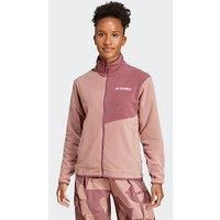 adidas Women/'s Terrex Multi Full Zip Fleece Jacket, warm clay/quiet crimson, XL