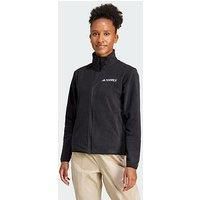 adidas Women/'s Terrex Multi Essentials Full Zip Fleece Jacket, black, L