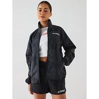 Adidas Terrex Women'S Mountain Print Wind Jacket - Black