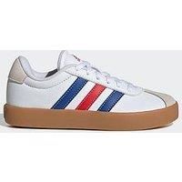 adidas Unisex Kids VL Court 3.0 Shoes, FTWR White/Team Royal Blue/Better Scarlet, 13 UK Child